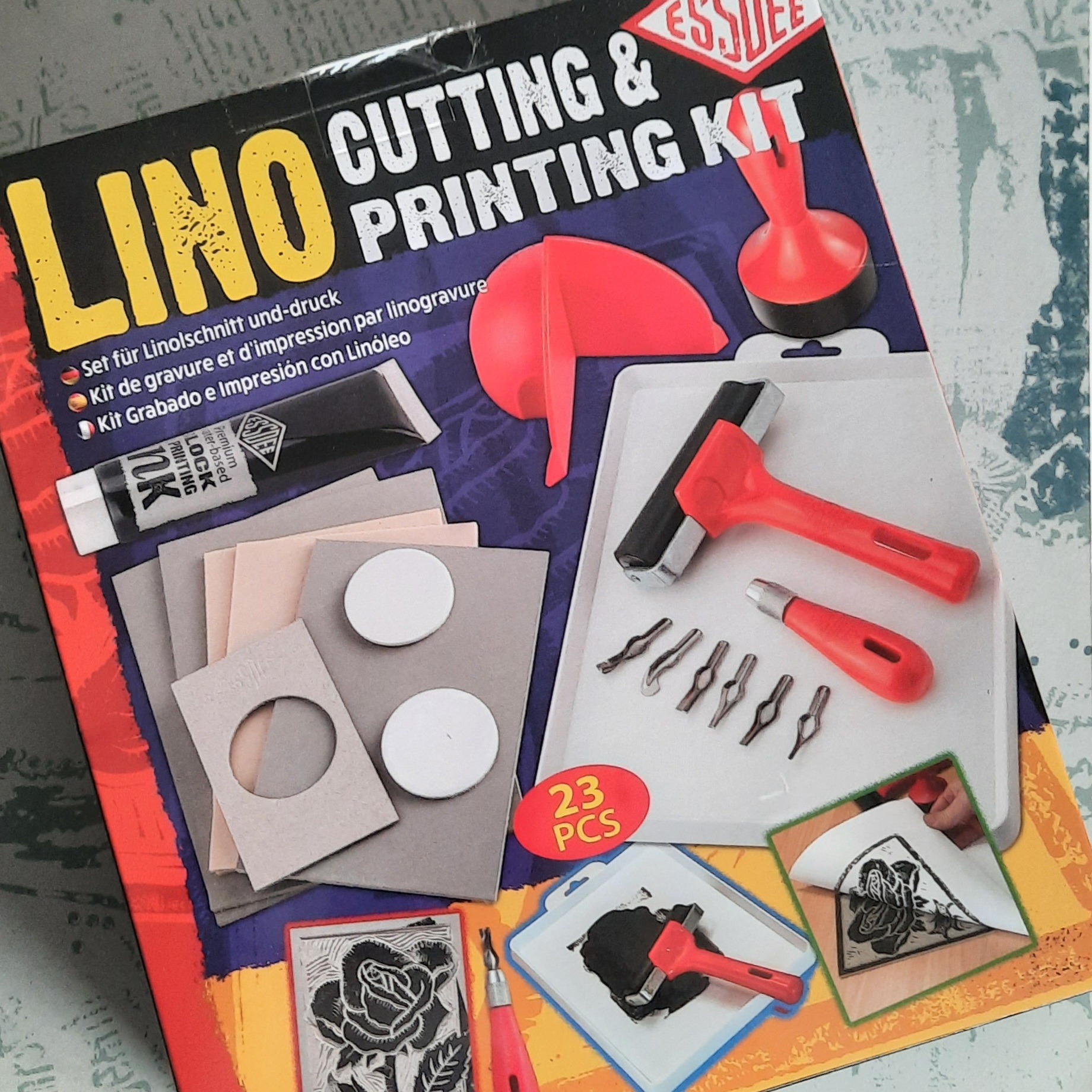 Lino cutting and printing kit 23 piece