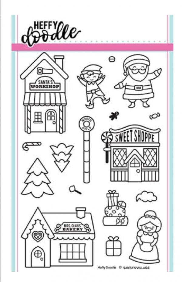 Heffy Doodle Santa's Village Stamp Set