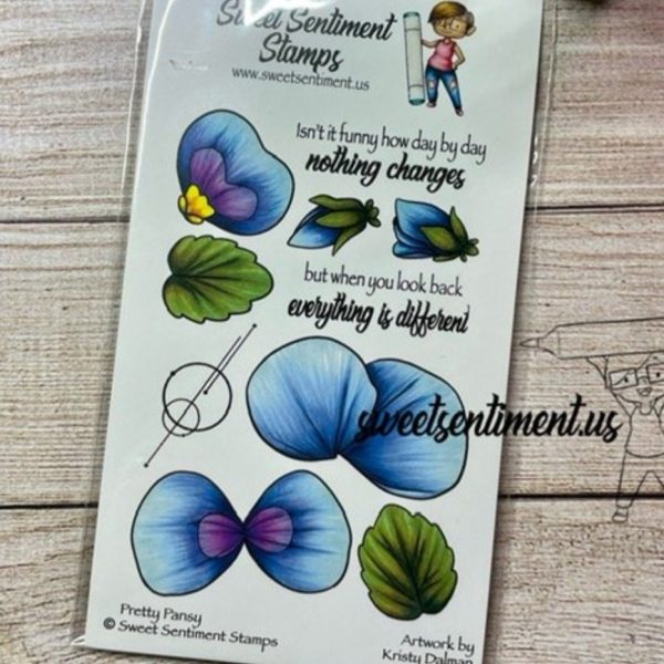 Sweet Sentiment February Release Pretty Pansy Stamp Set