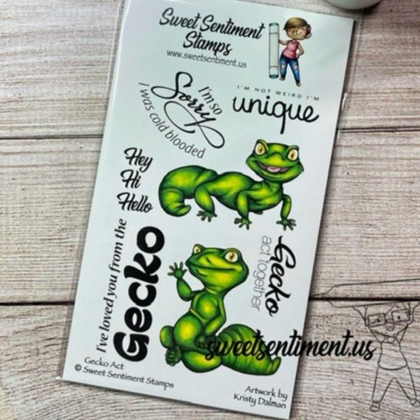 Sweet Sentiment February Release Gecko Act Together Stamp Set