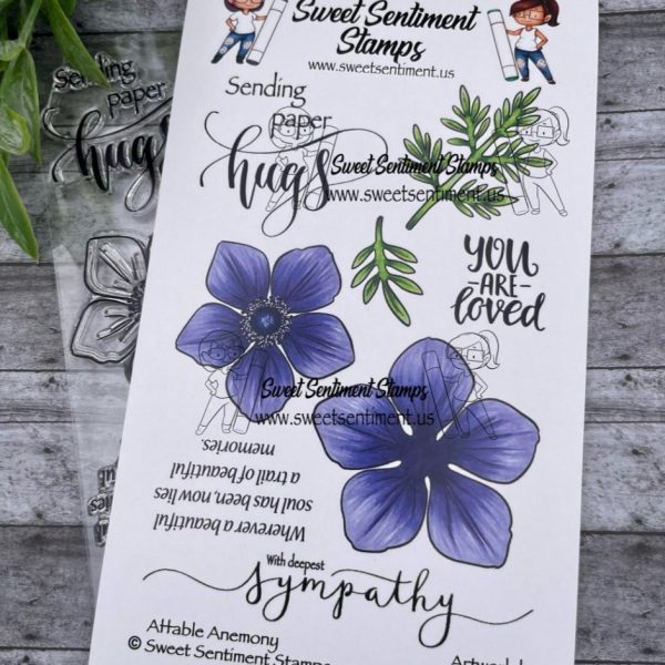 Sweet Sentiment Affable Anemony Stamp Set